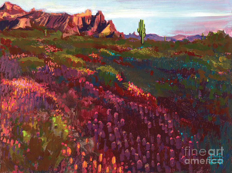 Blooming Arizona Desert Painting by Michael Stoyanov - Fine Art America