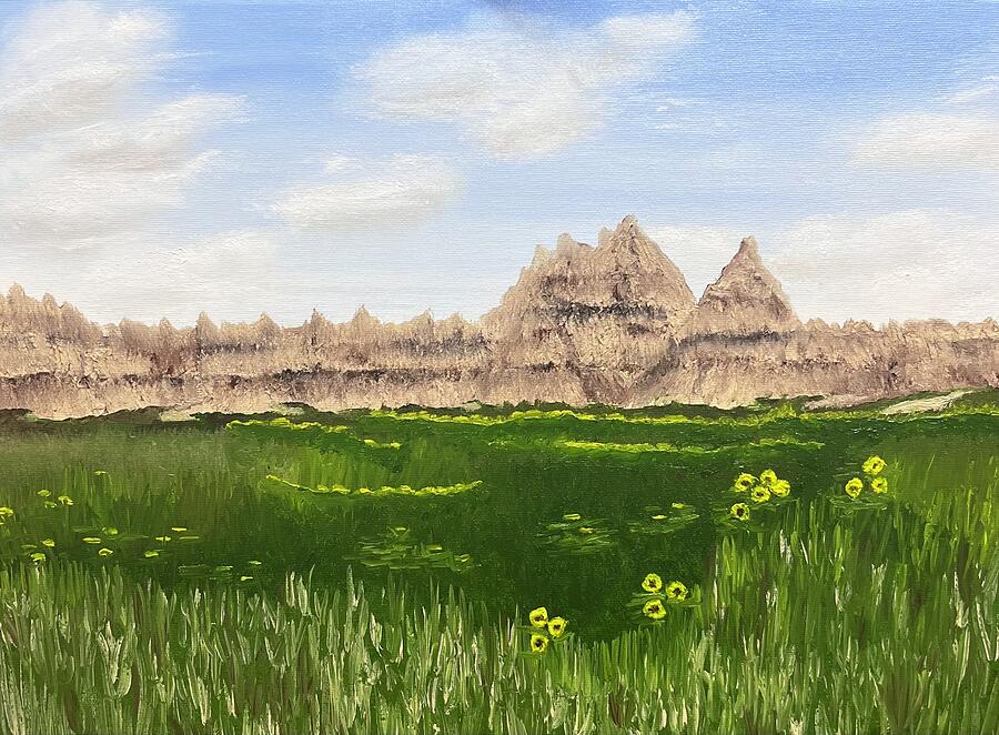Blooming Badlands Painting by Aimee Carlson