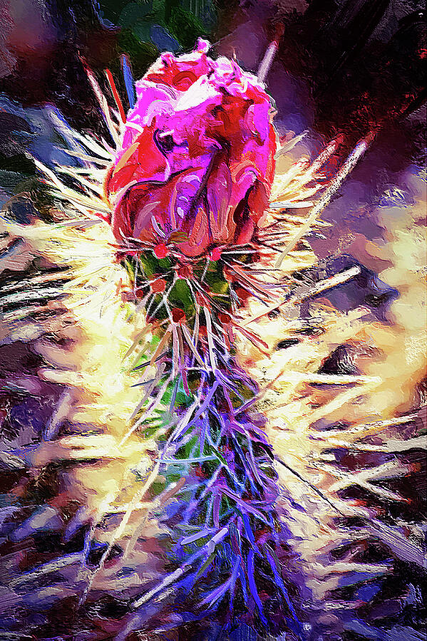 Blooming Cactus Arizona Mixed Media by Tatiana Travelways