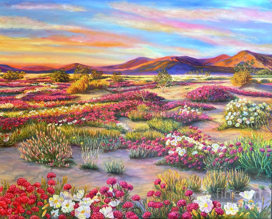 Blooming Death Valley Painting by Ella Boughton