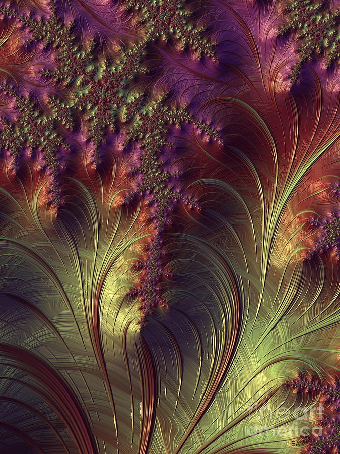 Blooming Feathers  Digital Art by Elizabeth McTaggart