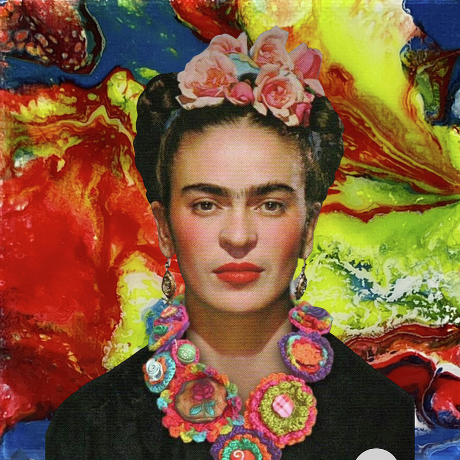 Blooming Frida Mixed Media by Marianne Fields - Fine Art America