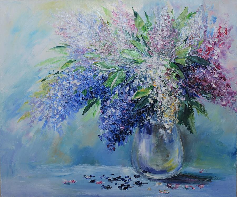 Blooming Lilac Painting by Ludmila Gorbunova - Fine Art America