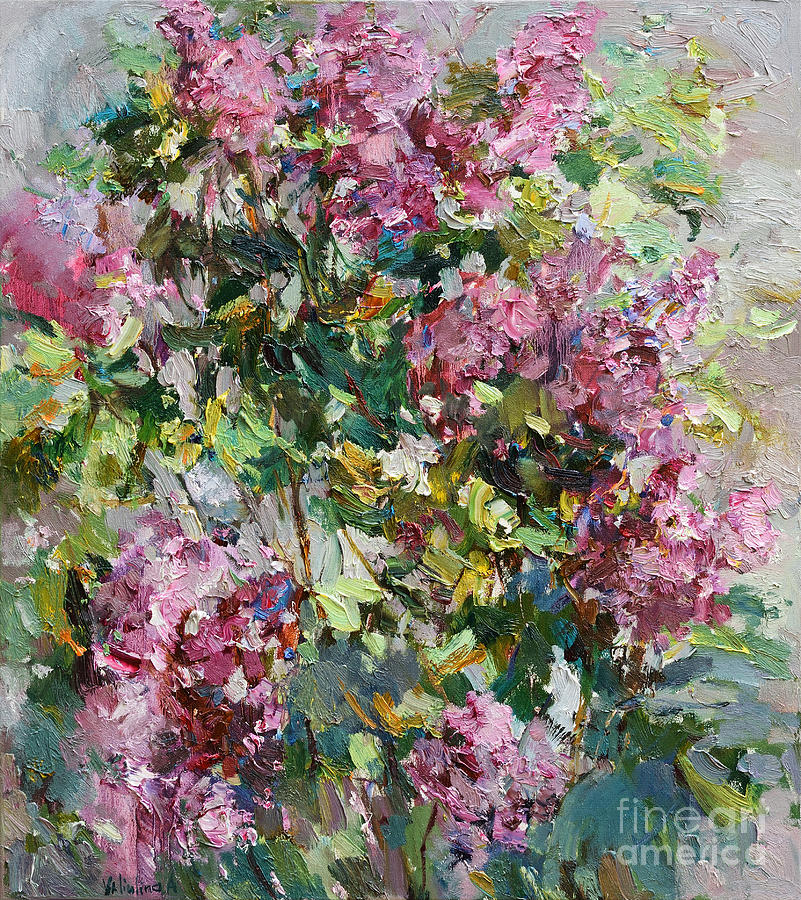 Blooming lilac painting Painting by Anastasiya Valiulina - Fine Art America