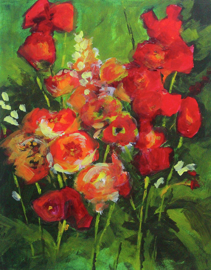 Blooming Painting by Nancy Merkle