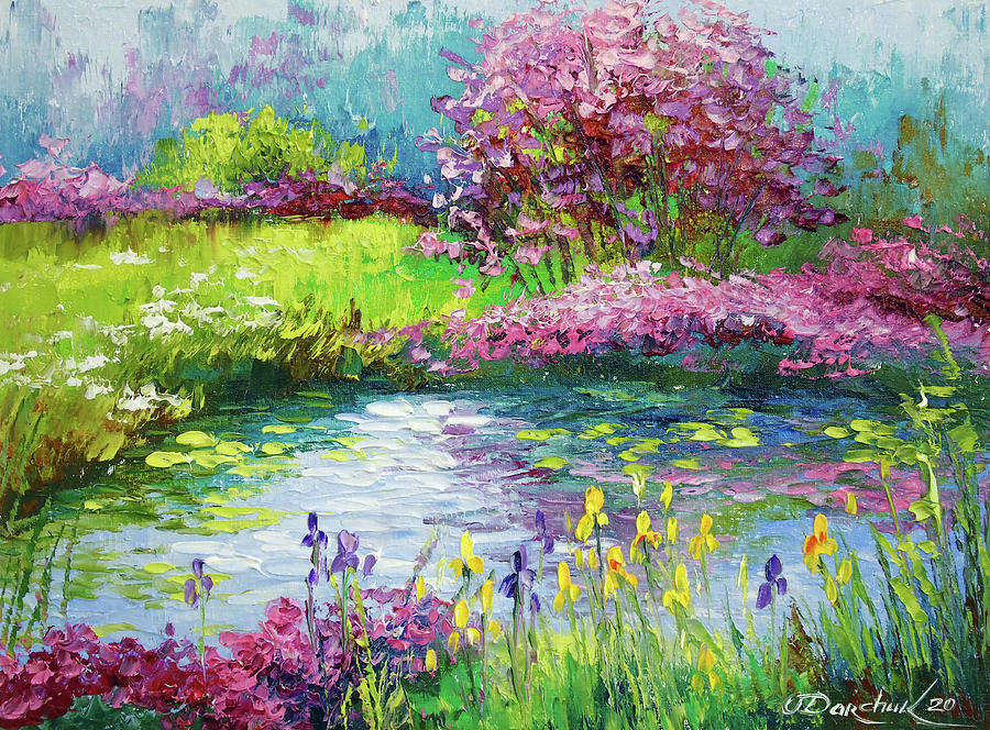 Blooming pond Painting by Olha Darchuk | Fine Art America