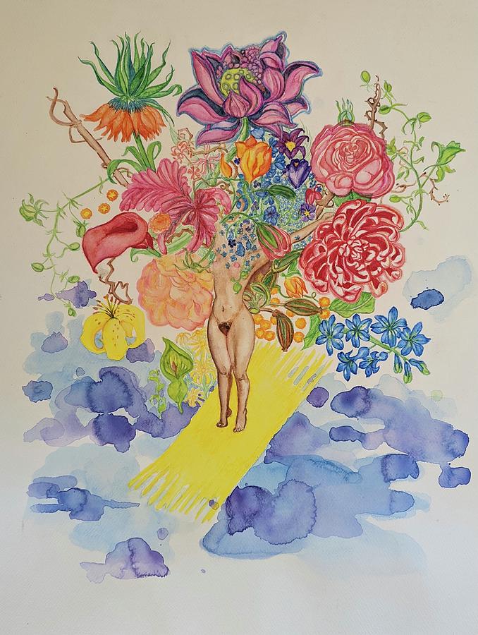 Surrealism Painting - Blooming  by Sofia Ferrari