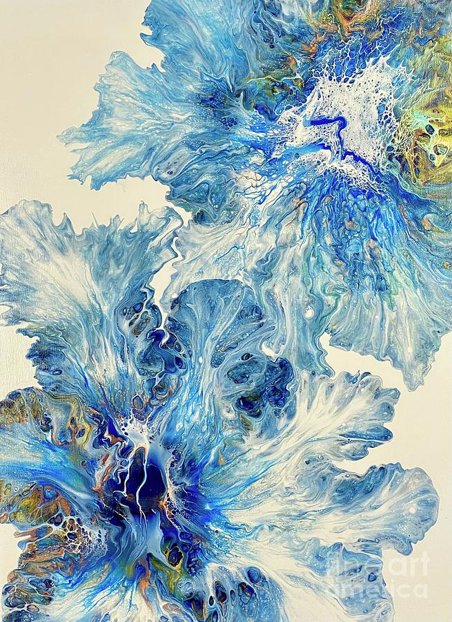 Blooms of Blue Painting by Karen Ann