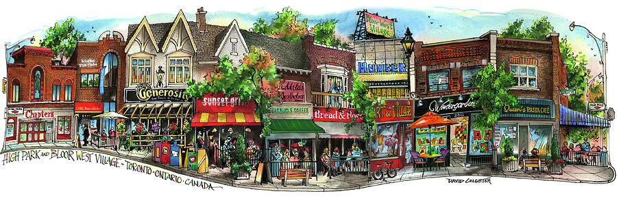 Bloor West Village Neighbourhood Toronto Ontario Canada Mixed Media by David Crighton