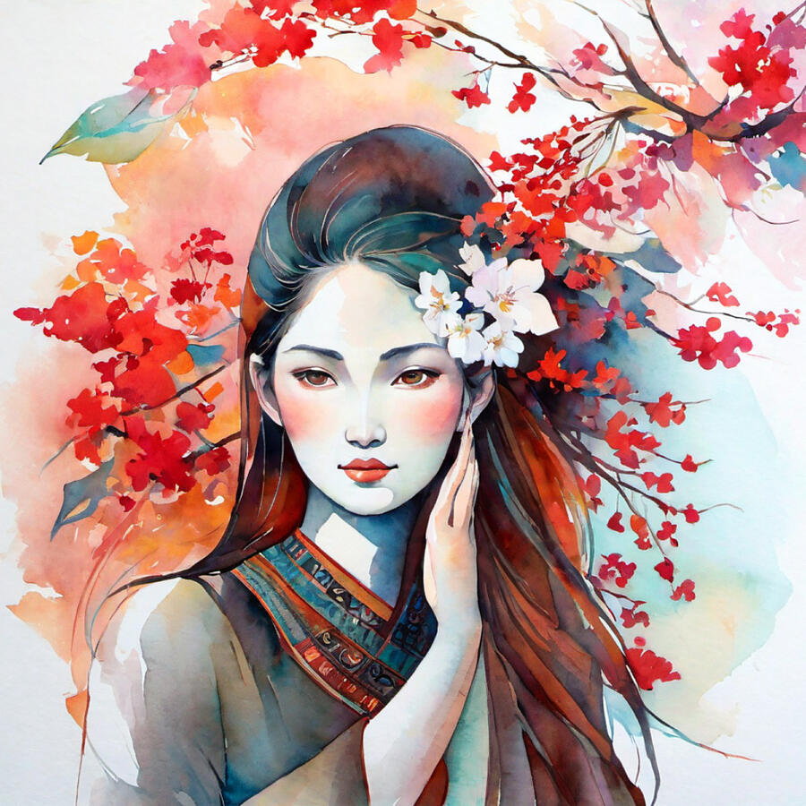 Flower Digital Art - Blossom Lady by Fantastic Designs