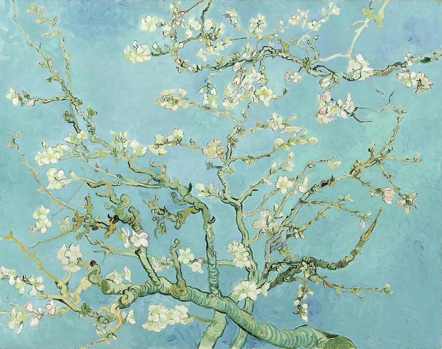 Blossoming Almond Tree Painting by Eric Glaser