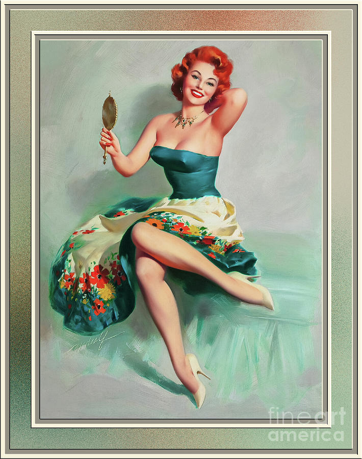 Blossoming Beauty Pin Up By Bill Medcalf Pin Up Girl Vintage Art