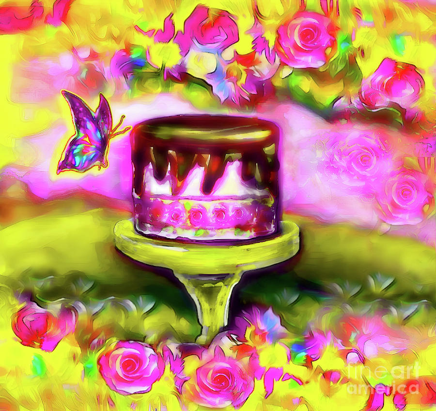 Blossoming Springtime Cosmos Digital Art by BelleAme Sommers