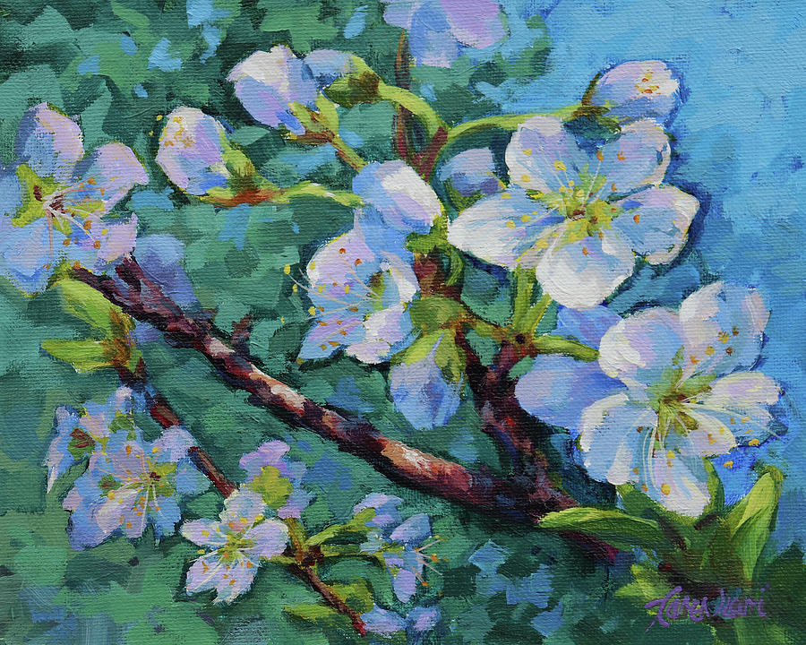 Blossoms Painting by Karen Ilari