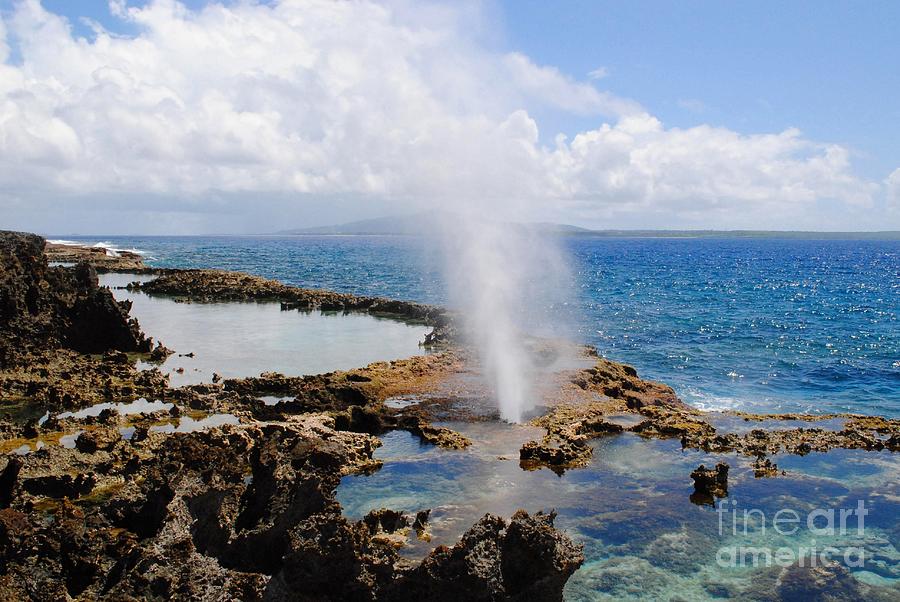 Blow Hole, Tinian, CNMI Photograph by On da Raks