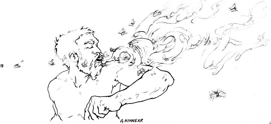 Blow It Out Drawing by Guy Kinnear