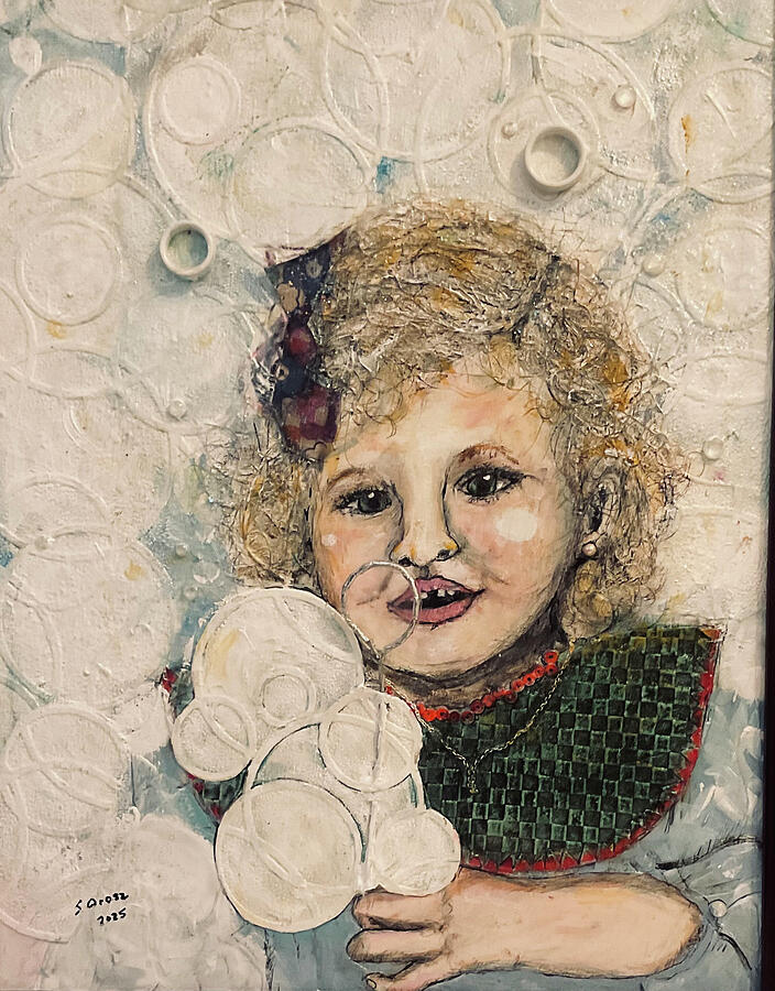 Blowing Bubbles in Gulley Park Painting by Susan Orosz Blowing Bubbles in Gulley Park Painting by Susan Orosz