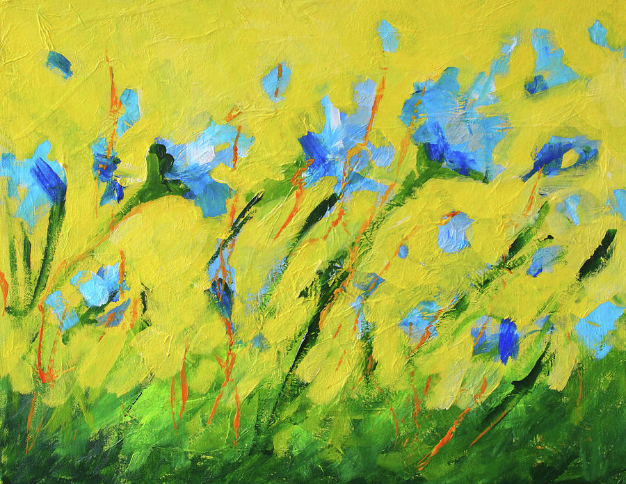 Summer Painting - Blowing in the Wind by Nancy Merkle
