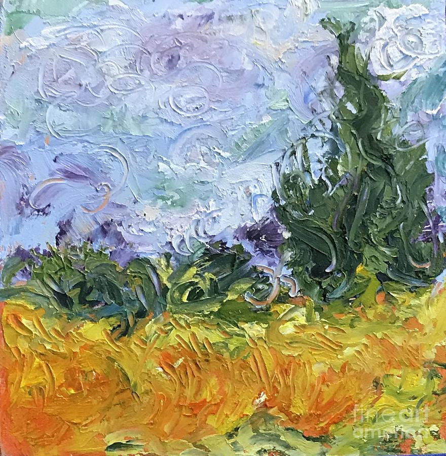 Wheatfield with Cypresses by Vincent Van Gogh Painting by Patricia Caldwell