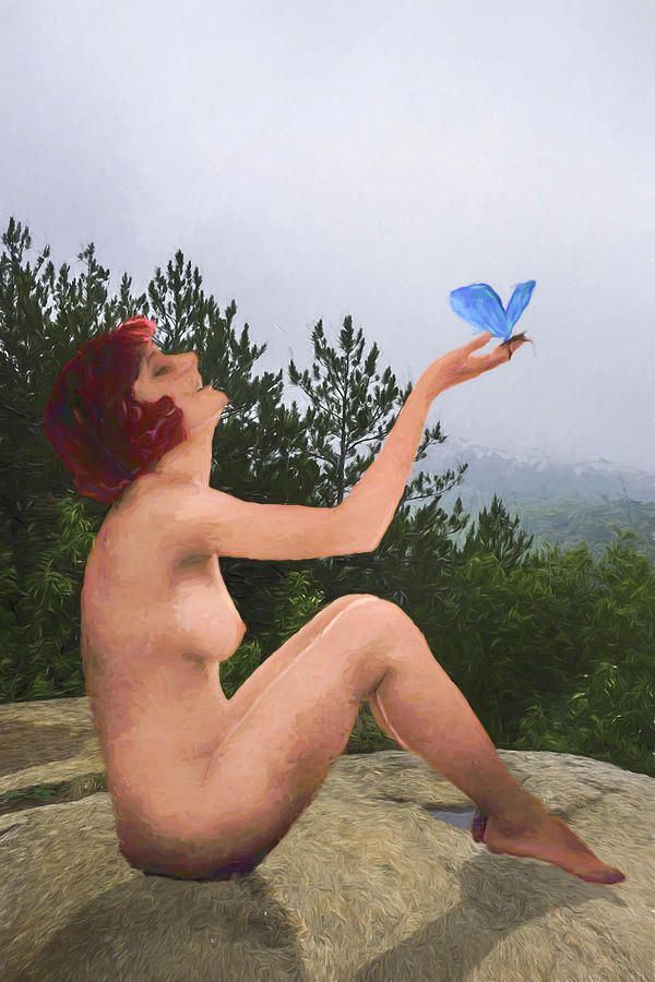 Blowing Rock Butterfly Digital Art by John Haldane