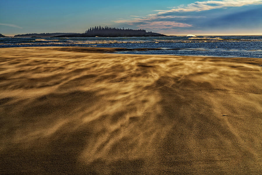 Beach Photograph - Blowing Sand on Popham Beach by Rick Berk
