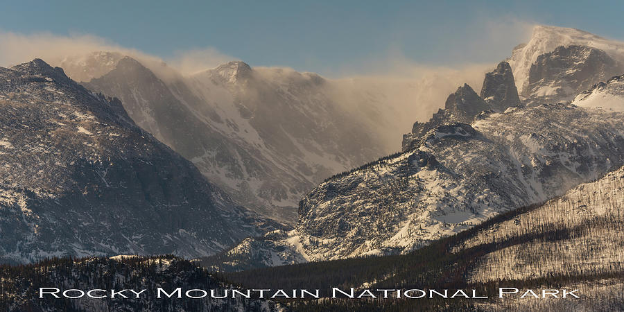 Blowing Snow Rocky Mountain National Park Poster Photograph by James BO Insogna