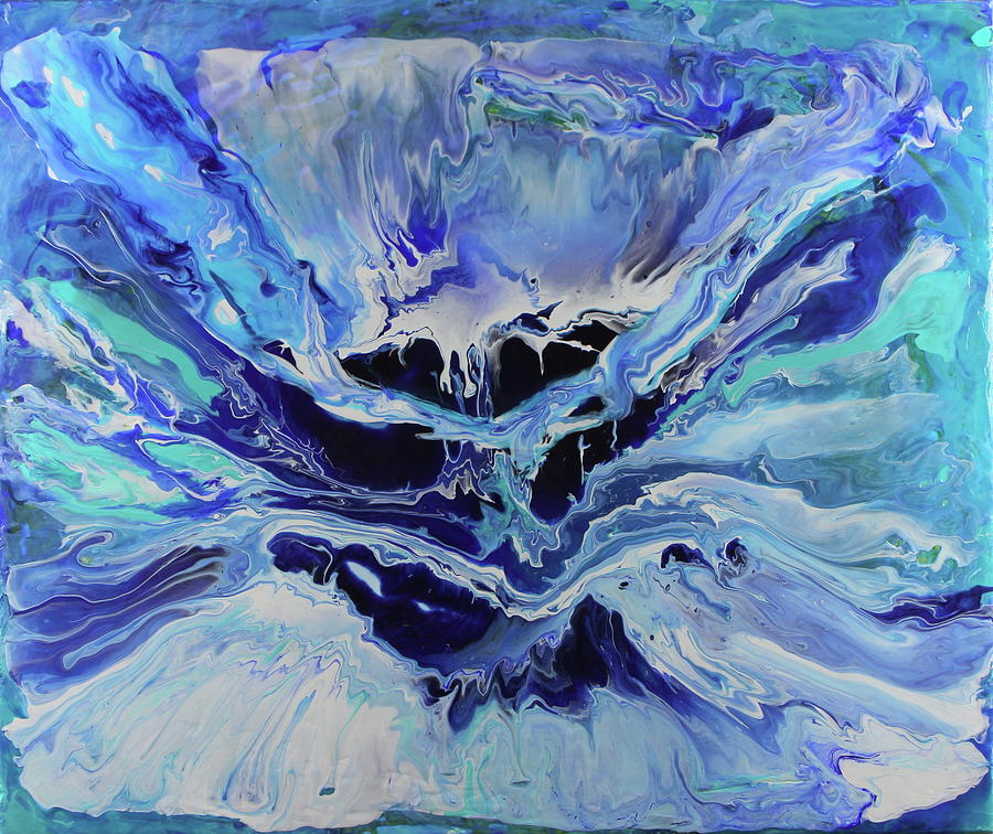 Blu Grotto Painting by Madeleine Arnett