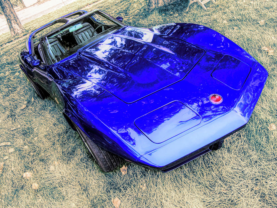 Blue 1973 Corvette Stingray Photograph by DK Digital