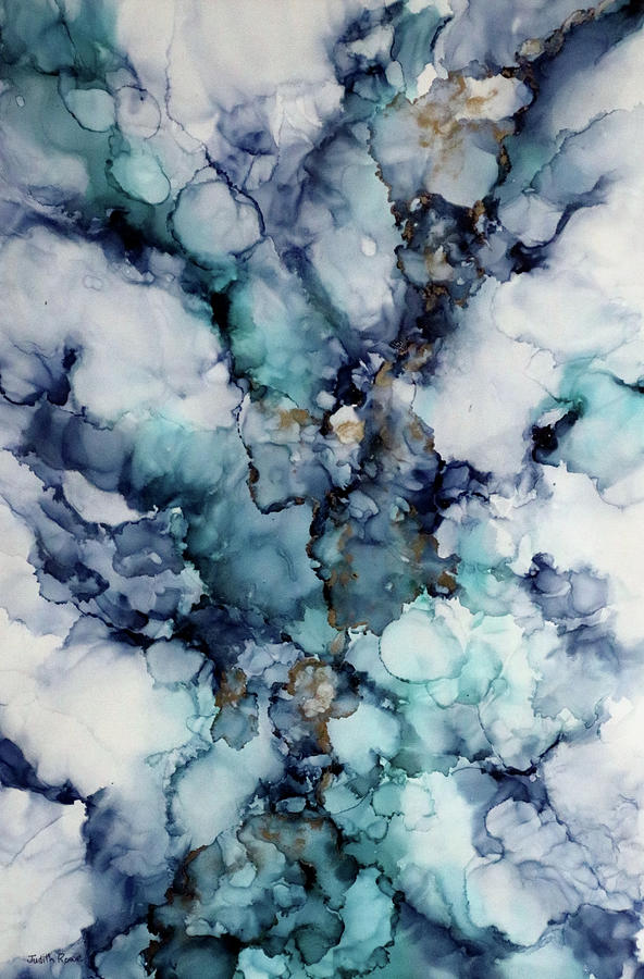 Blue Abstract #1 Painting by Judith Rowe