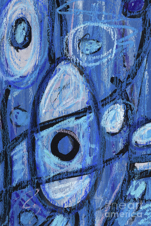 Blue Abstract 2. Non Objective Art. Painting by Amy E Fraser