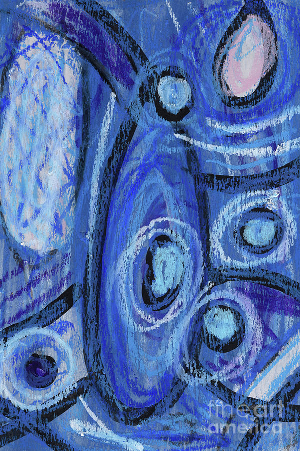 Blue Abstract 5. Non Objective Art. Painting by Amy E Fraser
