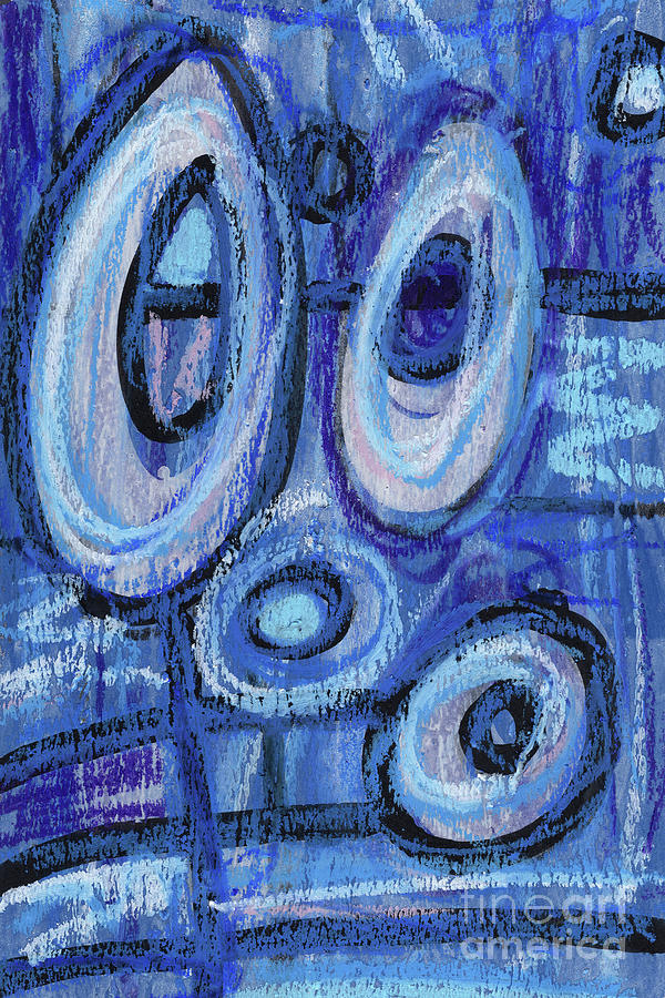Blue Abstract 7. Non Objective Art. Painting by Amy E Fraser