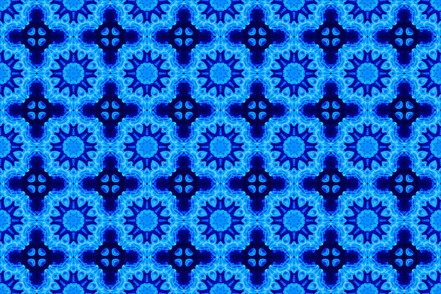Blue Abstract Geometric Art Digital Art by Caterina Christakos
