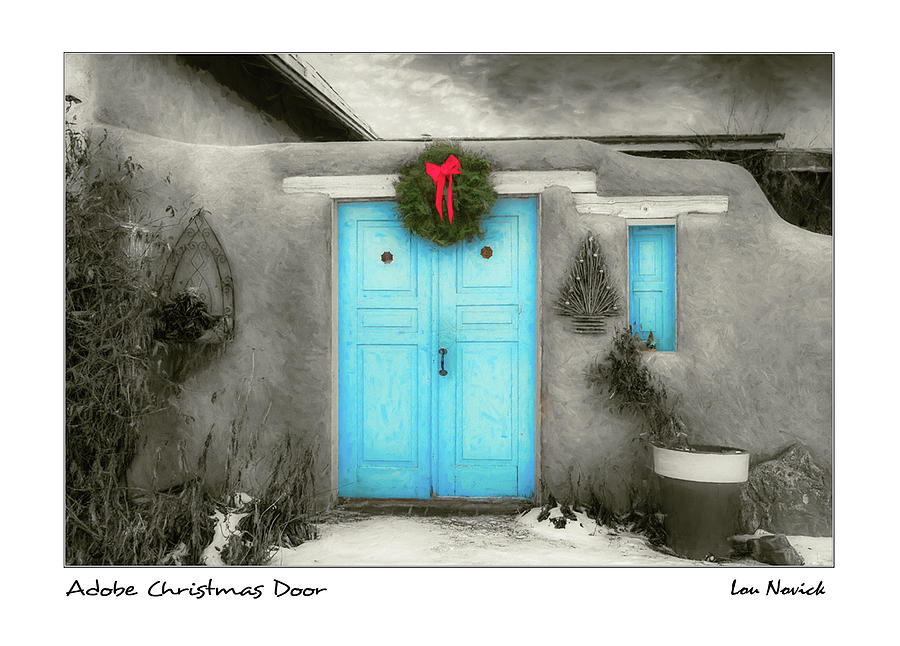 Blue Adobe Door Photograph by Lou Novick