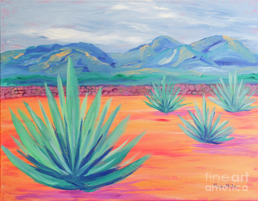 Blue Agave Painting by Marina McLain