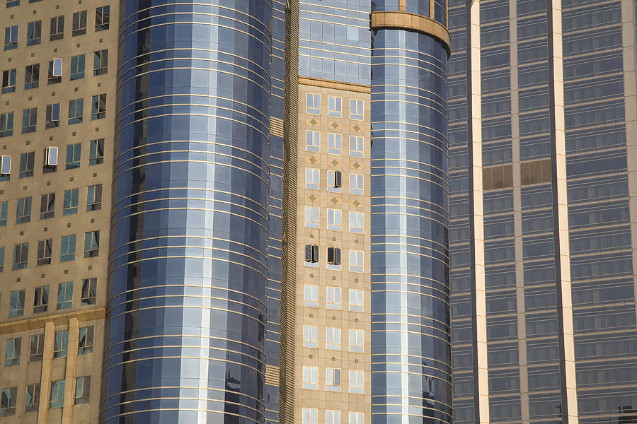 Blue and beige skyscraper Photograph by David Henderson