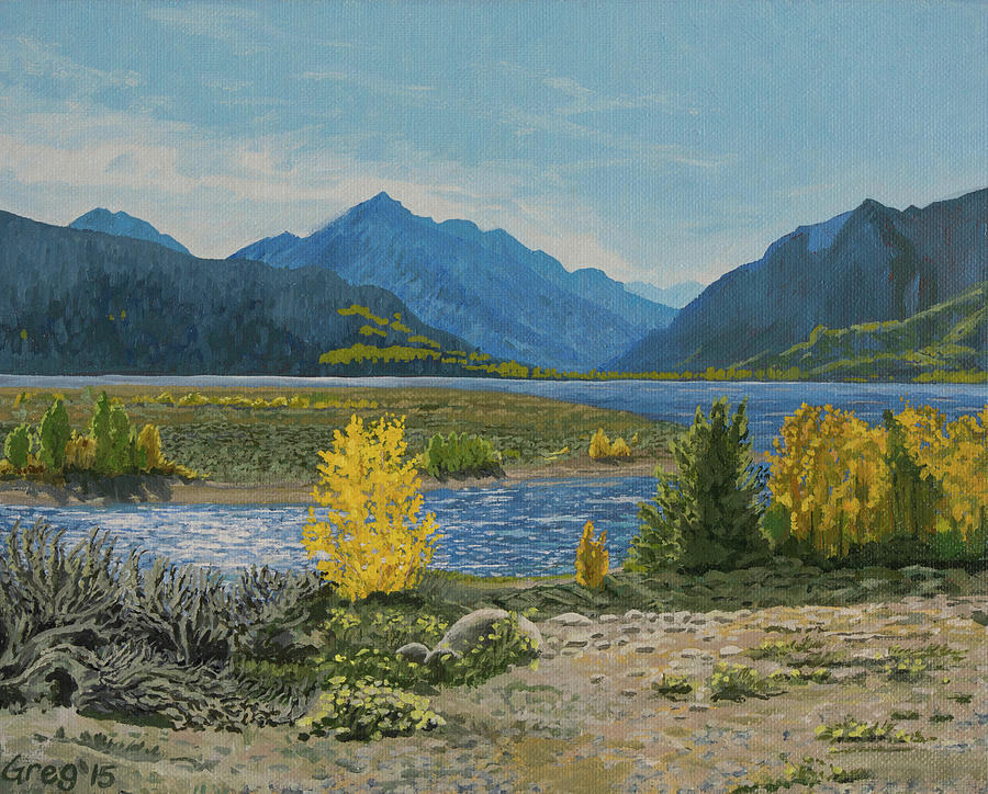 Blue and Gold Painting by Greg Miller