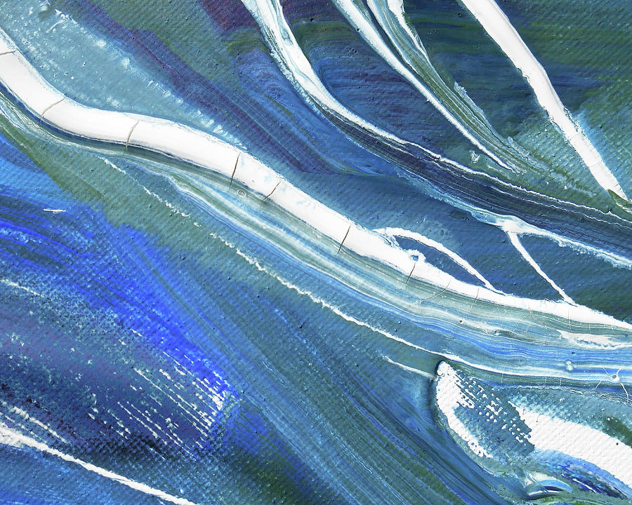 Blue And Gorgeous Wave Of The Sea Beach House Ocean Art IX Painting by Irina Sztukowski