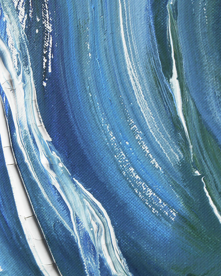 Blue And Gorgeous Wave Of The Sea Beach House Ocean Art XIV Painting by Irina Sztukowski