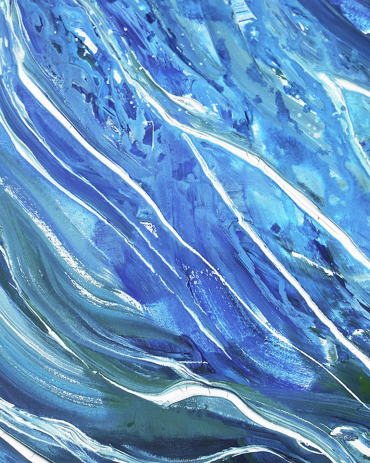 Blue And Gorgeous Wave Of The Sea Beach House Ocean Art XVII Painting ...