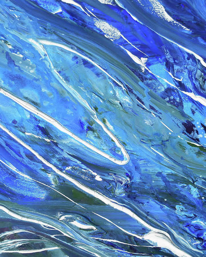 Blue And Gorgeous Wave Of The Sea Beach House Ocean Art Xviii Painting