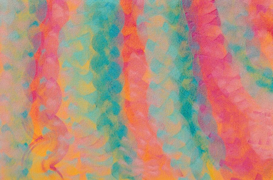 Abstract Pastel - Blue and Magenta Abstract Pastel by Bridie OBrien