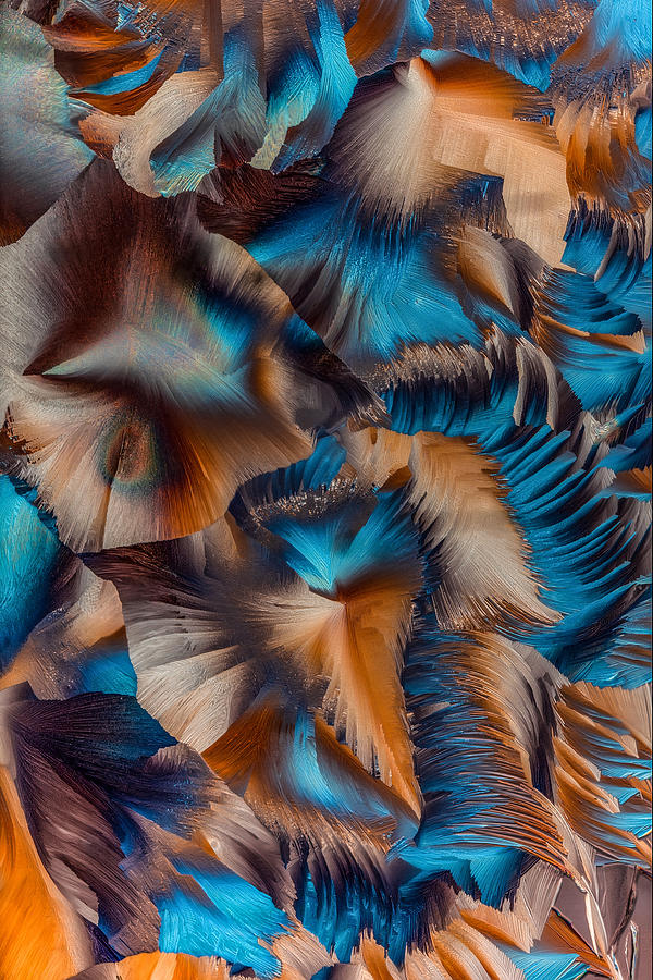 Blue and orange crystals Photograph by Jaroslaw Blaminsky