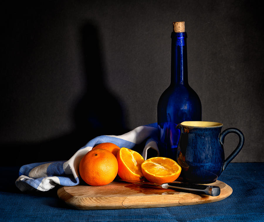 Blue and Oranges Photograph by Anne Haile - Fine Art America