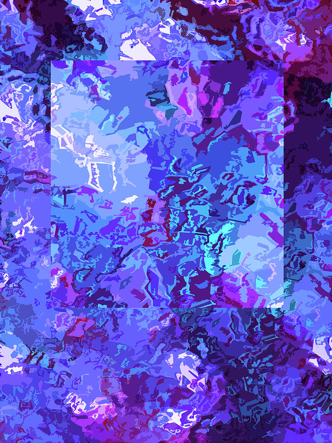 Blue and Purple Abstract Digital Art by Lorena Cassady