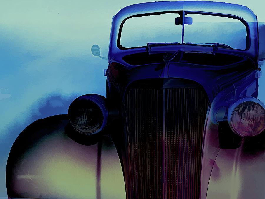 Blue and Purple Ford Coupe Photograph by Cathy Anderson