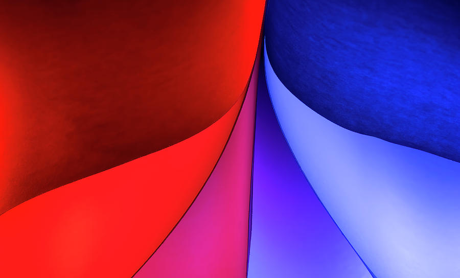 Blue And Red Curves Photograph