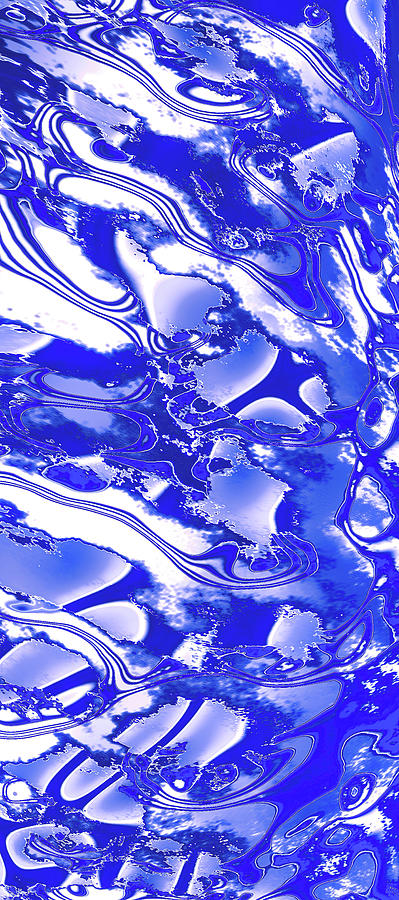 Blue and White Features Digital Art by Kellice Swaggerty