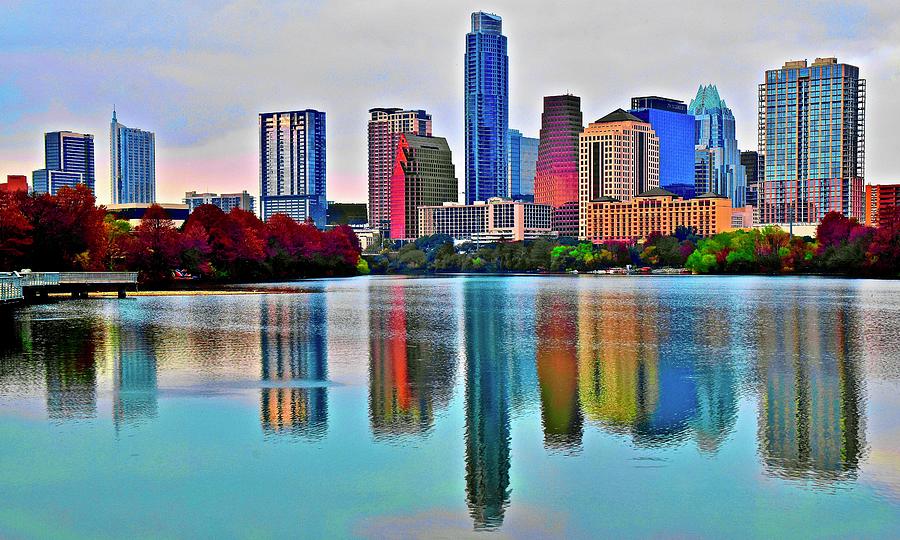 Blue And White In Austin Photograph