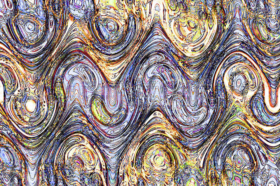 Blue And Yellow Abstraction Digital Art by Tom Janca Blue And Yellow Abstraction Digital Art by Tom Janca